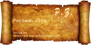Perlman Zita névjegykártya